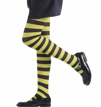 Halloweenaccessoires panty voor kinderen gestreept