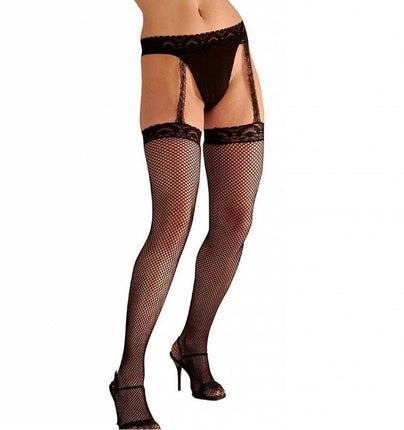 Halloweenaccessoires pantyzwart kant hoge top met kouseband