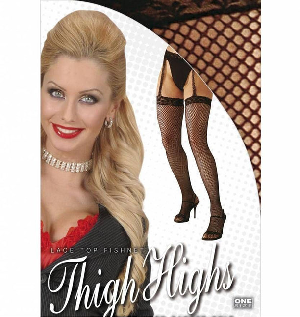 Halloweenaccessoires pantyzwart kant hoge top met kouseband