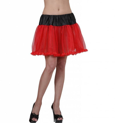 Halloweenaccessoires petticoat zwart met rood