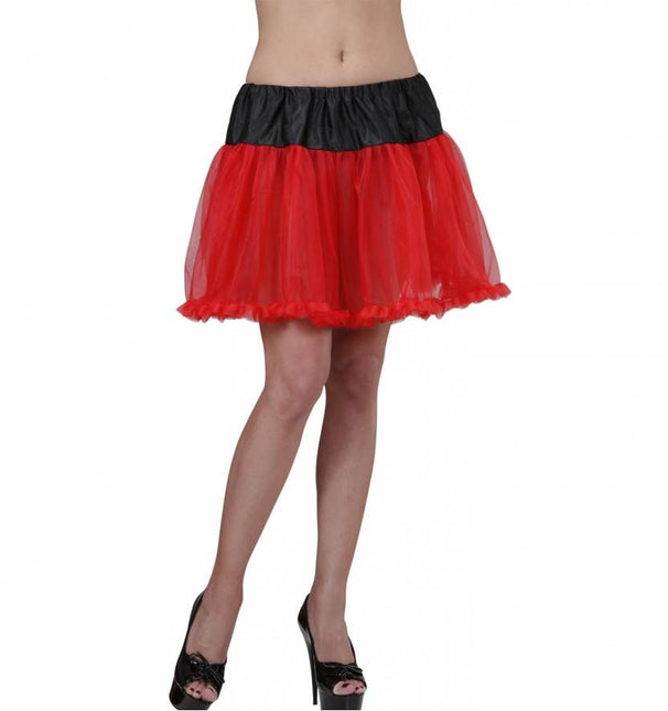 Halloweenaccessoires petticoat zwart met rood