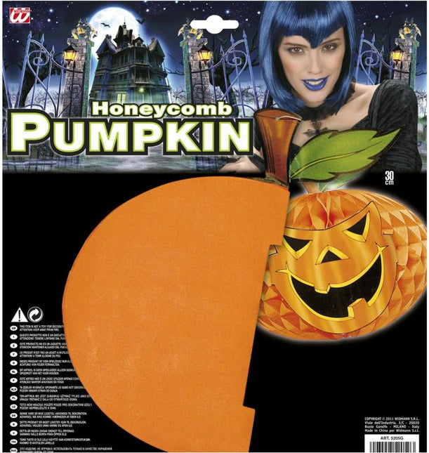Halloweenaccessoires pompoen lampions30cm doorsnee