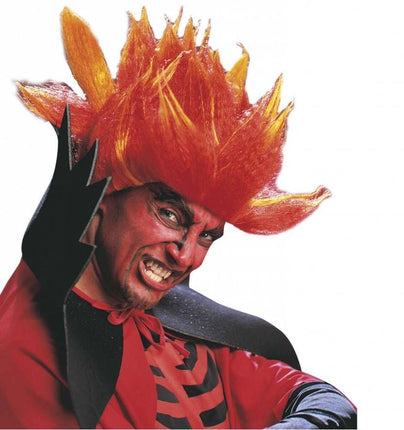 Halloweenaccessoires: Pruik Diablo Flame