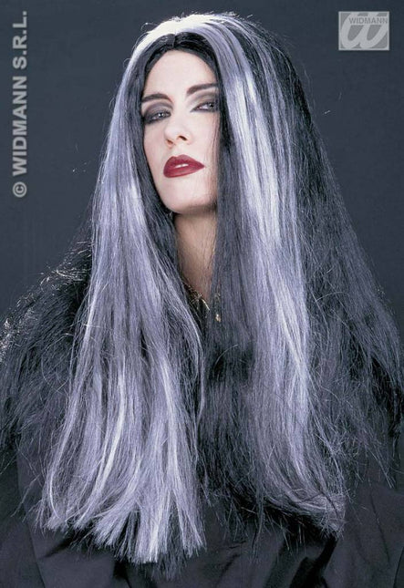 Halloweenaccessoires pruik Mortisia