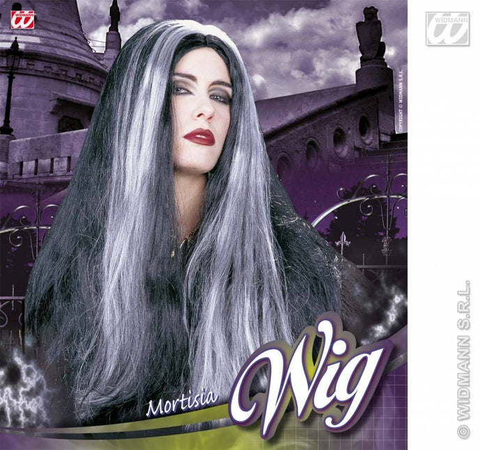 Halloweenaccessoires pruik Mortisia