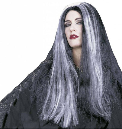 Halloweenaccessoires: Pruik Mortisia