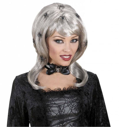Halloweenaccessoires: Pruik Spiderlady