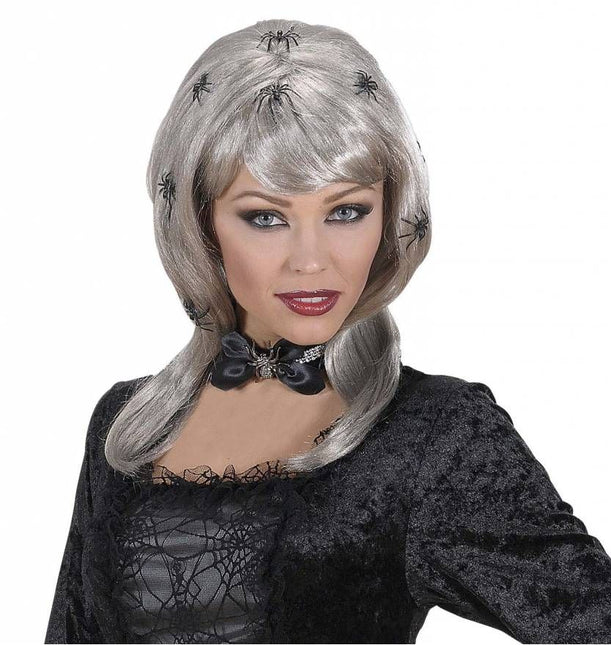 Halloweenaccessoires: Pruik Spiderlady