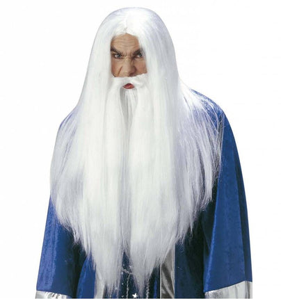 Halloweenaccessoires: Pruik Tovenaar