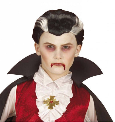 Halloweenaccessoires pruik vampier kind