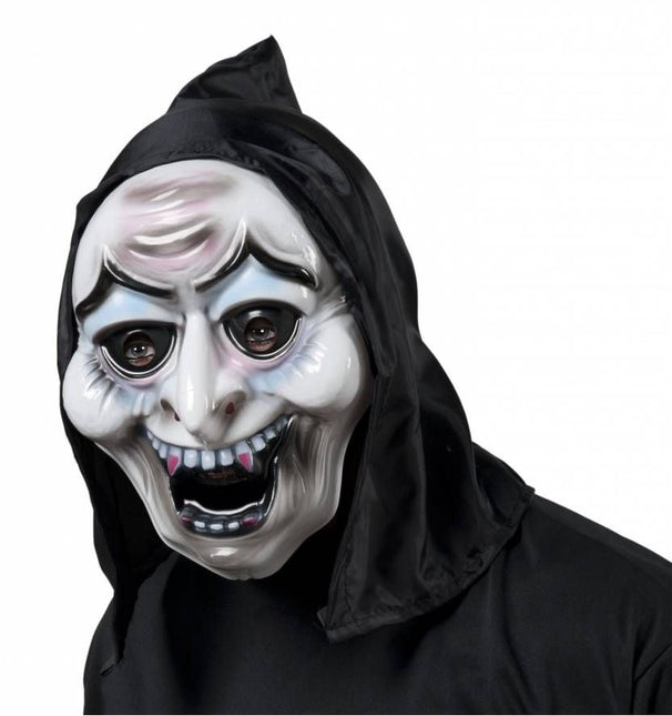 Halloweenaccessoires pvc heksenmasker met kap