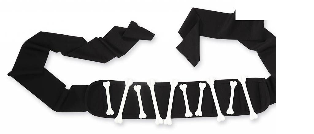 Halloweenaccessoires riem met botten