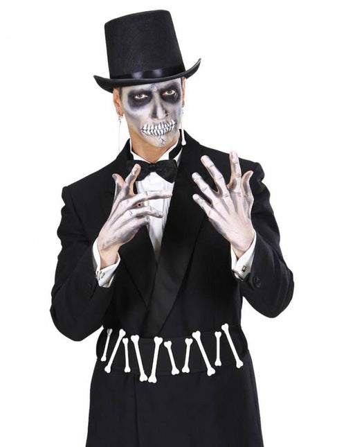 Halloweenaccessoires riem met botten