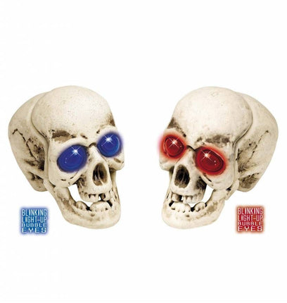 Halloweenaccessoires schedel bolle ogen met licht