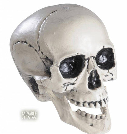 Halloweenaccessoires schedel met beweegbare kaak 25cm