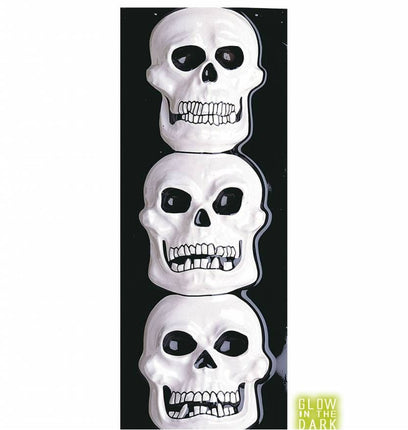 Halloweenaccessoires schedeldecoratie 3dvertikaal 20x50cm