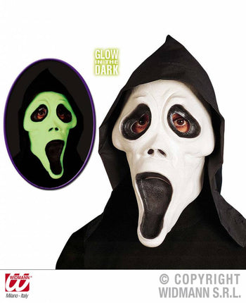 Halloweenaccessoires screammasker Glow in the dark