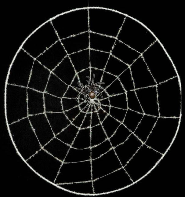 Halloweenaccessoires: Spinnenweb met spin