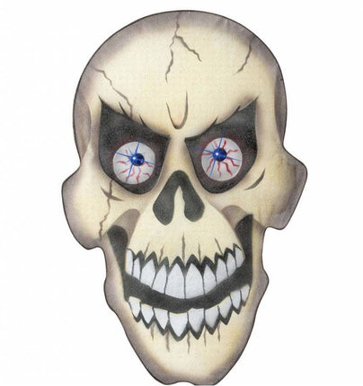 Halloweenaccessoires stoffen wanddecoratie schedel