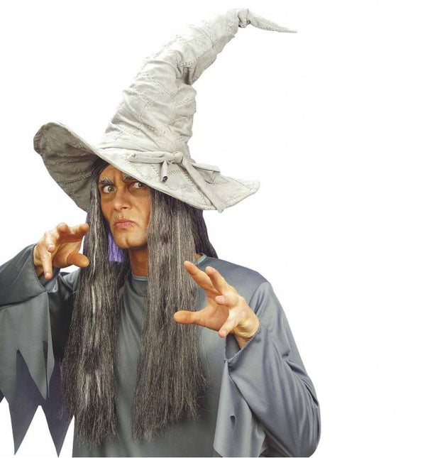 Halloweenaccessoires: Suede-look heksenhoed