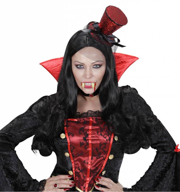 Halloweenaccessoires vampier tand lichtgevend in donker