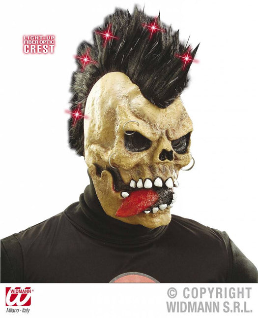 Halloweenaccessoires verlicht schedelmasker