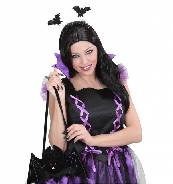 Halloweenaccessoires vleermuis handtas