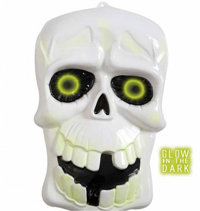 Halloweenaccessoires wanddecoratie schedel lichtend in donker