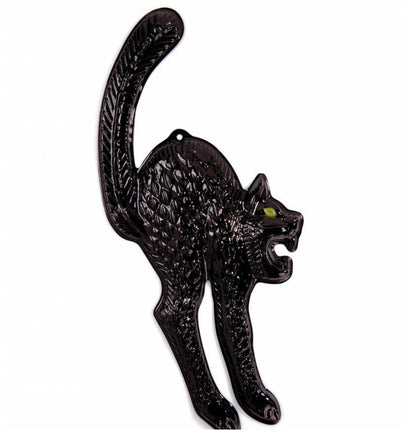 Halloweenaccessoires wanddecoratie zwarte kat lichtgevend in donker 3d