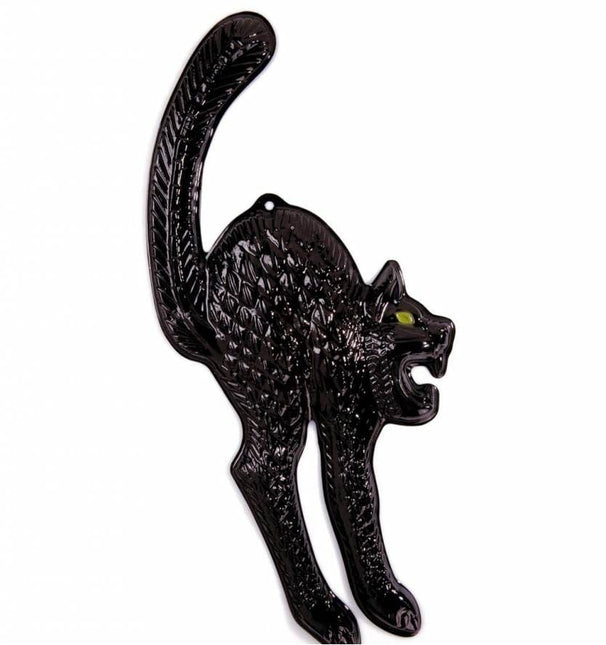 Halloweenaccessoires wanddecoratie zwarte kat lichtgevend in donker 3d