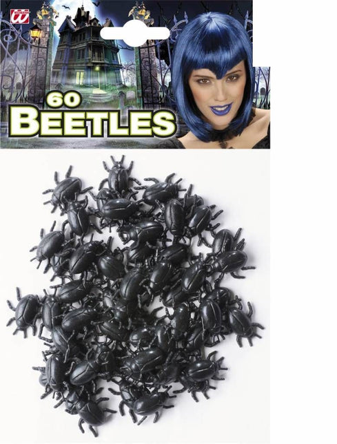 Halloweenaccessoires: Zakje met 60 kevers
