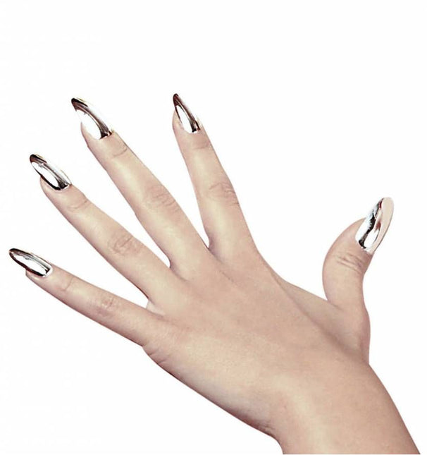 Halloweenaccessoires zwarte nagels lang per 15 verpakt