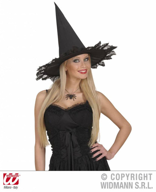 Halloweenaccessoires:Halsketting met spin