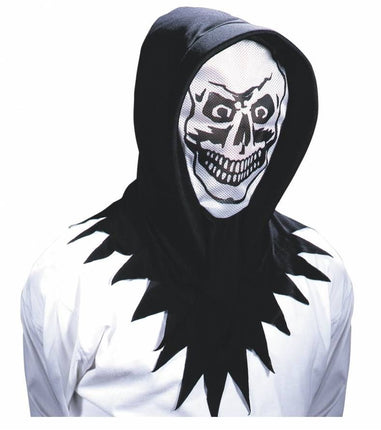 Halloweenartikel kap met horror gezicht