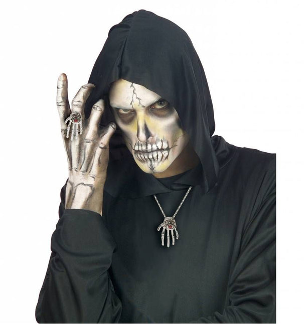 Halloweenartikel ketting skelethand