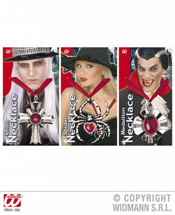 Halloweenartikel luxe medaillon met steen