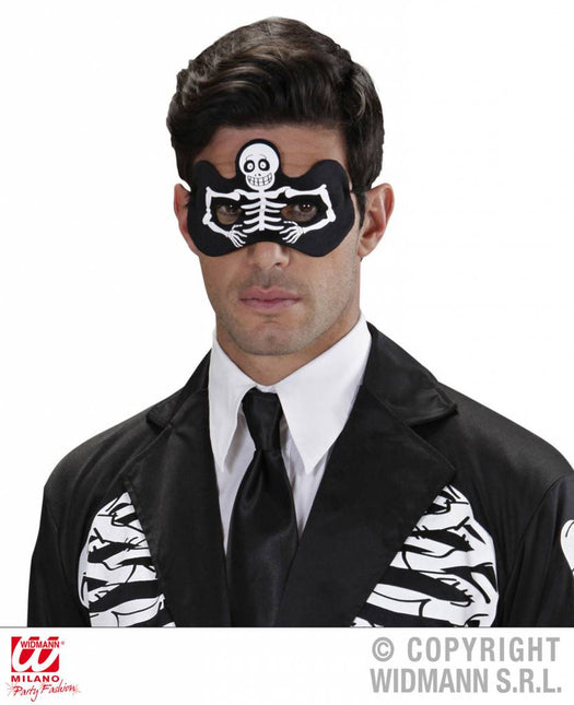 Halloweenartikel oogmasker skelet