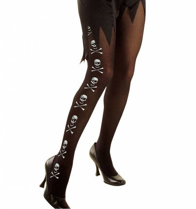 Halloweenartikel panty skelet en botten