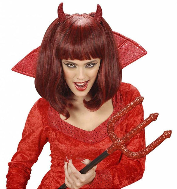 Halloweenartikel pruik Devilicious