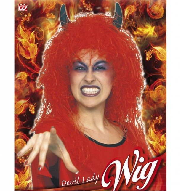 Halloweenartikel pruik Duivel