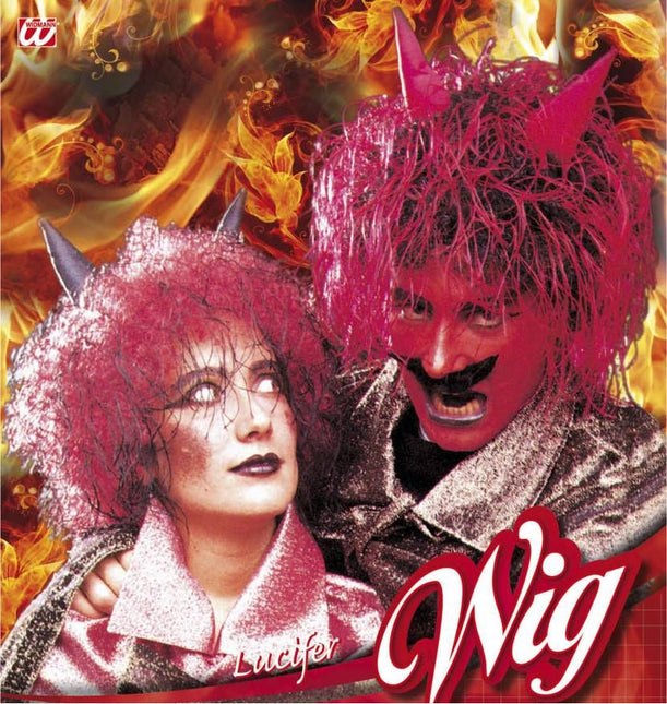 Halloweenartikel pruik Duivel