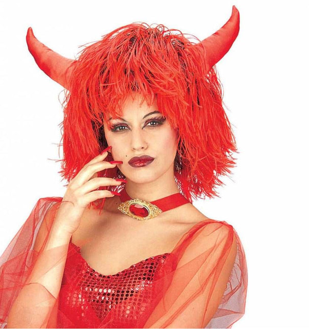 Halloweenartikel pruik Inferno