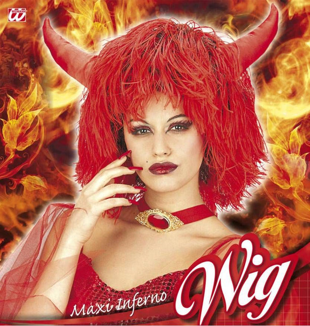 Halloweenartikel pruik Inferno