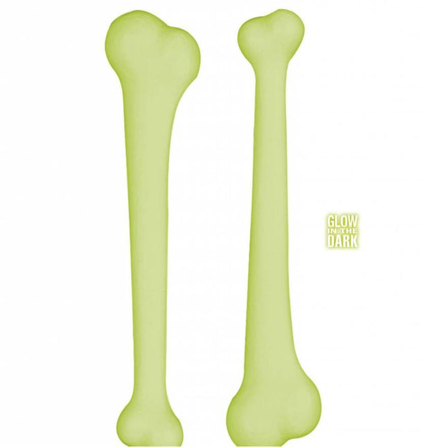 Halloweenartikel set van 2 botjes met geluid