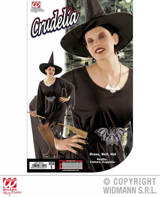 Halloweenkleding Crudelia heksenjurk