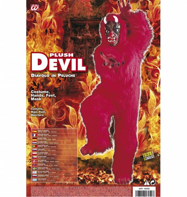 Halloweenkleding kostuum duivel in pluche