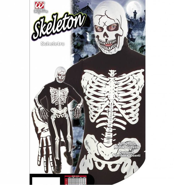 Halloweenkleding luxe skelet