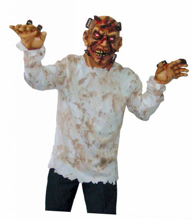 Halloweenkleding: Man met scheermesje in het hoofd