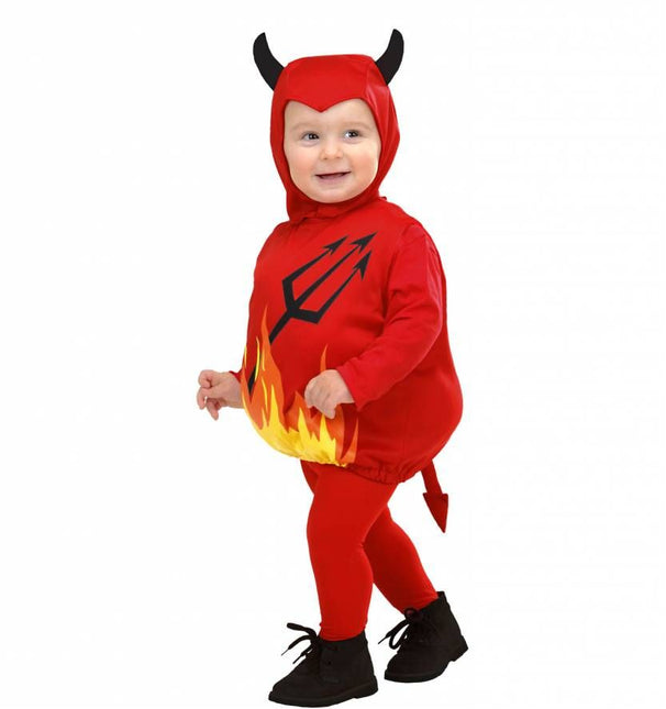 Halloweenkleding opgevulde duivel kind