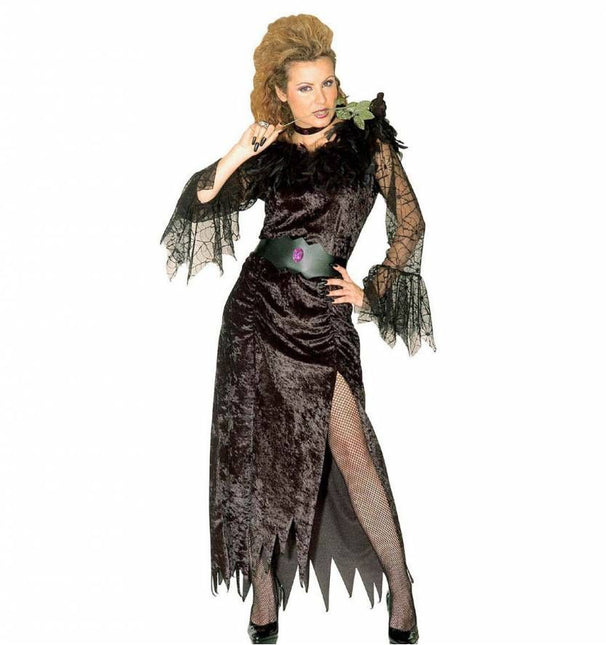 Halloweenkleding Vileine zwarte weduwe